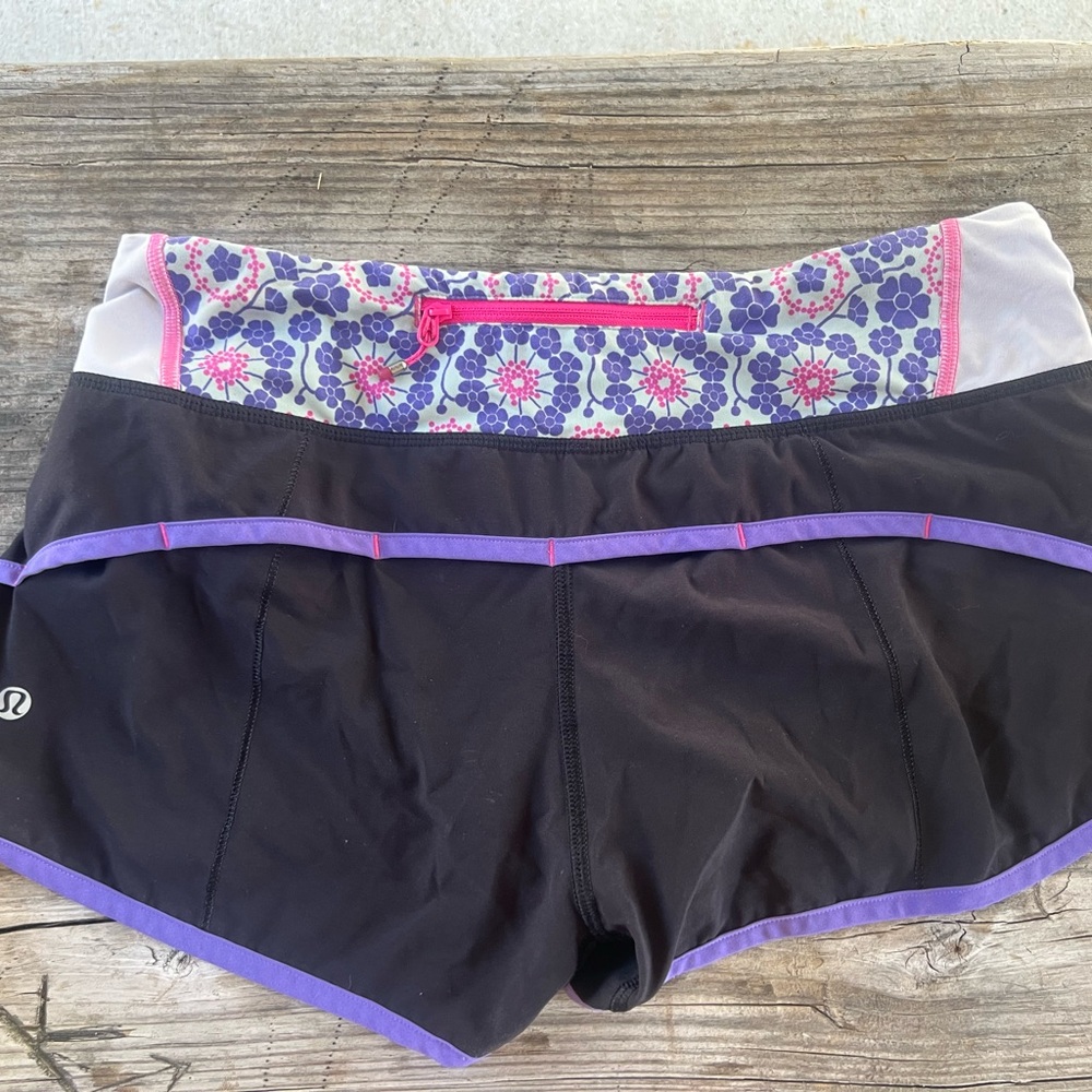 lululemon athletica Black and Purple Women's Shorts